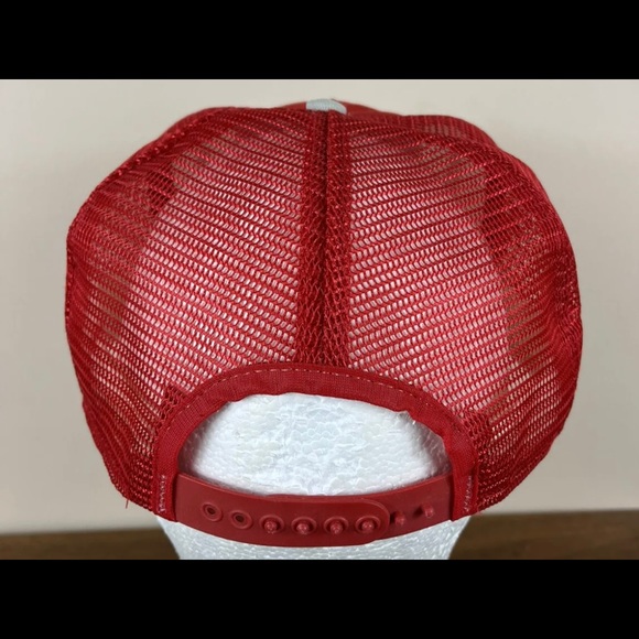 Vintage OSU Ohio State Buckeyes AJD Mesh Snapback Hat Cap USA Lucky Stripes NCAA - Picture 5 of 11